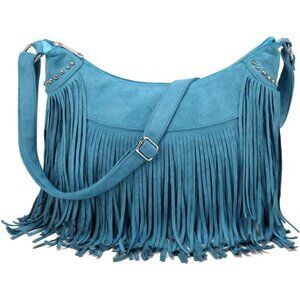 Fringe Hobo Bags for Women Vintage Suede Crossbody Bag